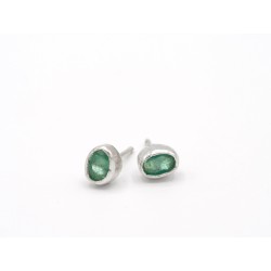 Orecchini POP in argento 925 con smeraldi - valentinadomenichelli.com