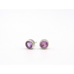 Orecchini POP in argento 925 con ametiste - valentinadomenichelli.com