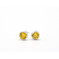 Orecchini in argento 925 con zirconi giallo limone - valentinadomenichelli.com