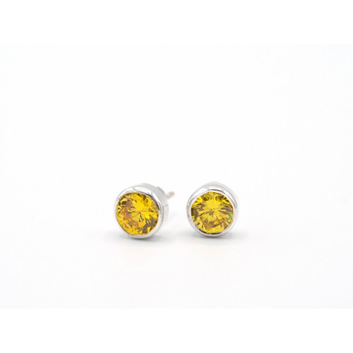 Orecchini in argento 925 con zirconi giallo limone - valentinadomenichelli.com