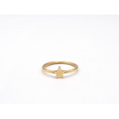 Anello STAR in argento 925 bagnato in oro giallo - ValentinaDomenichelli.com