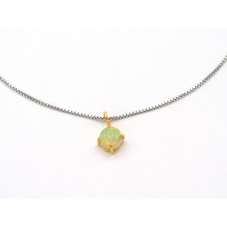 Ciondolo in opale e argento 925 bagnato oro giallo - valentinadomenichelli.com