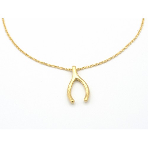 Ciondolo WISHBONE in bronzo dorato - valentinadomenichelli.com Ciondolo WISHBONE in bronzo dorato - valentinadomenichelli.com