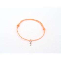 Bracciale PACY in cordino di cotone cerato e ciondolo in argento 925 - ValentinaDomenichelli.com
