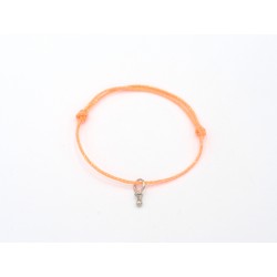 Bracciale PACY in cordino di cotone cerato e ciondolo in argento 925 - ValentinaDomenichelli.com