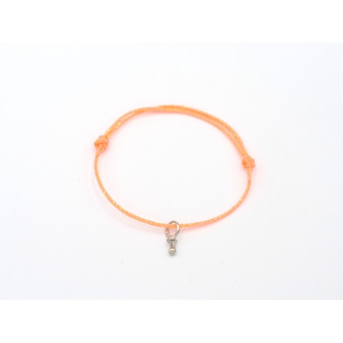 Bracciale PACY in cordino di cotone cerato e ciondolo in argento 925 - ValentinaDomenichelli.com