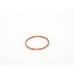 Fedina martellata SO SIMPLE in argento 925 bagnato oro rosa - valentinadomenichelli.com