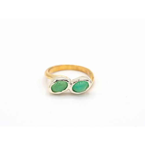 Anello GRANNY in argento 925 con crisoprasi - valentinadomenichelli.com Anello GRANNY in argento 925 con crisoprasi - valentinadomenichelli.com