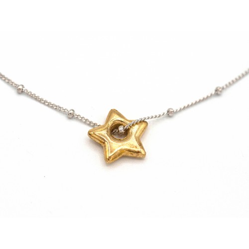 Ciondolo PUFFY STAR in bronzo dorato - ValentinaDomenichelli.com