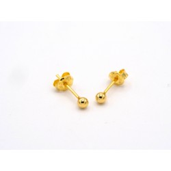 Orecchino MINI BUBBLE in argento 925 bagnato oro giallo - Valentinadomenichelli.com