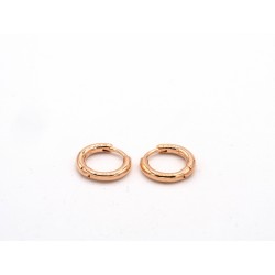 Orecchini HOOPS in argento 925 bagnato oro rosa - Valentinadomenichelli.com