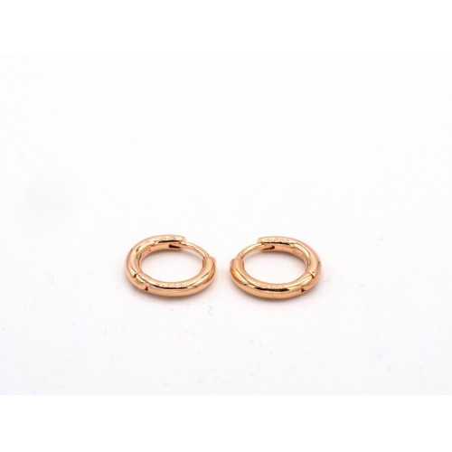 Orecchini HOOPS in argento 925 bagnato oro rosa - Valentinadomenichelli.com