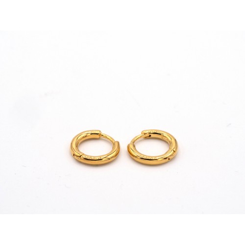 Orecchini HOOPS in argento 925 bagnato oro giallo - Valentinadomenichelli.com