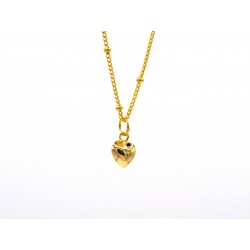 Ciondolo PUFFY HEART in argento 925 bagnato oro giallo - valentinadomenichelli.com