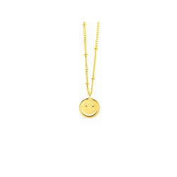 Ciondolo SMILE in argento 925 bagnato oro giallo - valentinadomenichelli.com