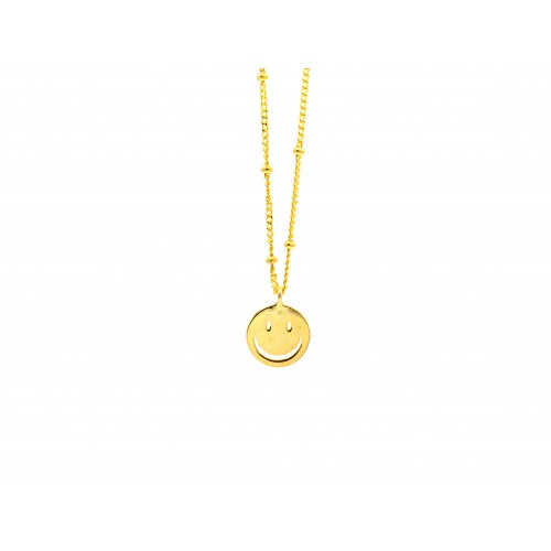 Ciondolo SMILE in argento 925 bagnato oro giallo - valentinadomenichelli.com
