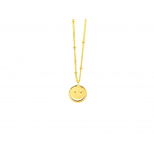 Ciondolo SMILE in argento 925 bagnato oro giallo - valentinadomenichelli.com