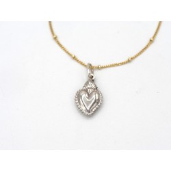 Ciondolo SACRED HEART in argento 925 - valentinadomenichelli.com