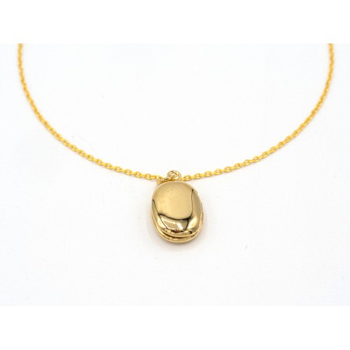 Ciondolo MINI LOCKET in bronzo dorato - valentinadomenichelli.com