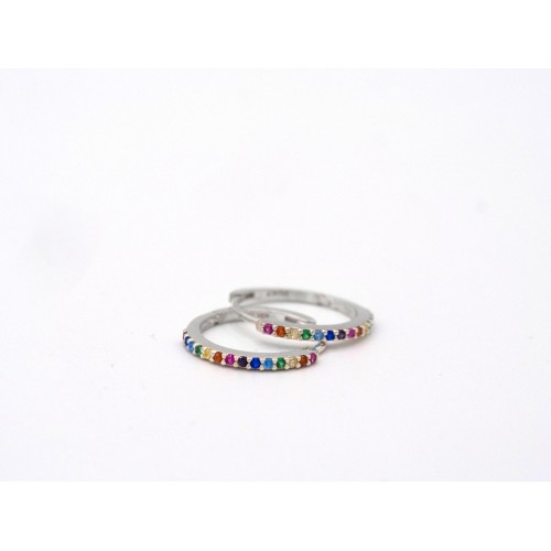 Orecchini RAINBOW in argento 925 con zirconi colorati.