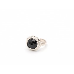 Anello in argento 925 con onice nero  - valentinadomenichelli.com