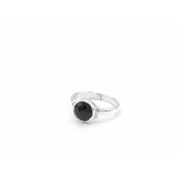 Anello in argento 925 con onice nero  - valentinadomenichelli.com