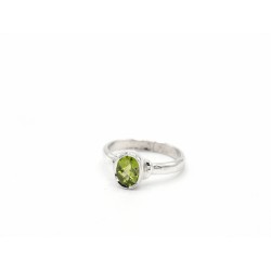 Anello PERYDOT in argento 925 con peridoto  - valentinadomenichelli.com