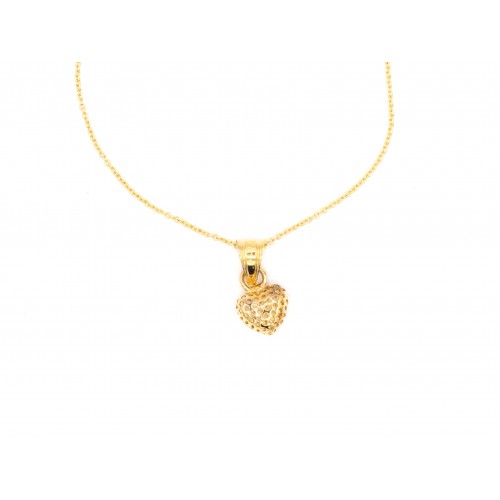 Ciondolo HEART in Argento 925 bagnato oro giallo - valentinadomenichelli.com