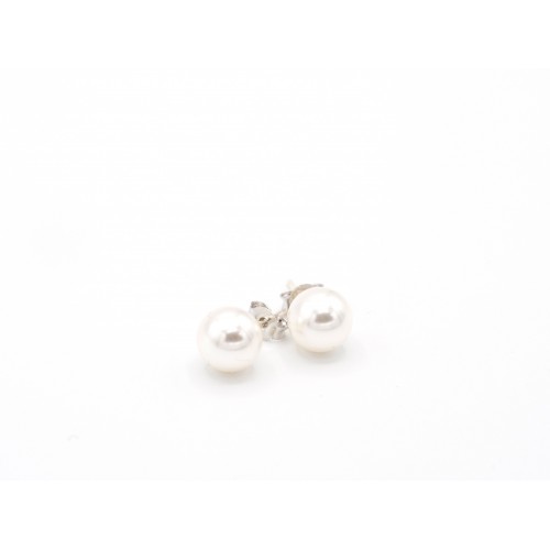 Orecchini VEGAN PEARL in argento 925 con perla vegana - Valentinadomenichelli.com