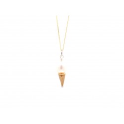 Ciondolo ICE-CREAM in bronzo dorato con anella in Argento - valentinadomenichelli.com