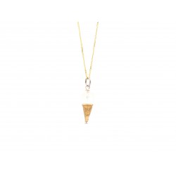 Ciondolo ICE-CREAM in bronzo dorato con anella in Argento - valentinadomenichelli.com