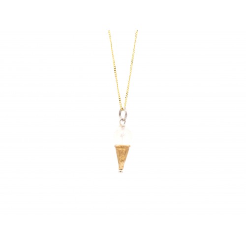 Ciondolo ICE-CREAM in bronzo dorato con anella in Argento - valentinadomenichelli.com Ciondolo ICE-CREAM in bronzo dorato con anella in Argento - valentinadomenichelli.com