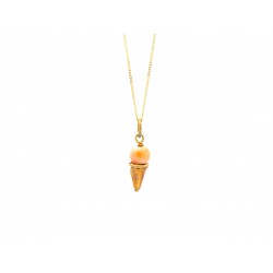 Ciondolo ICE-CREAM in bronzo dorato con anella in Argento - valentinadomenichelli.com